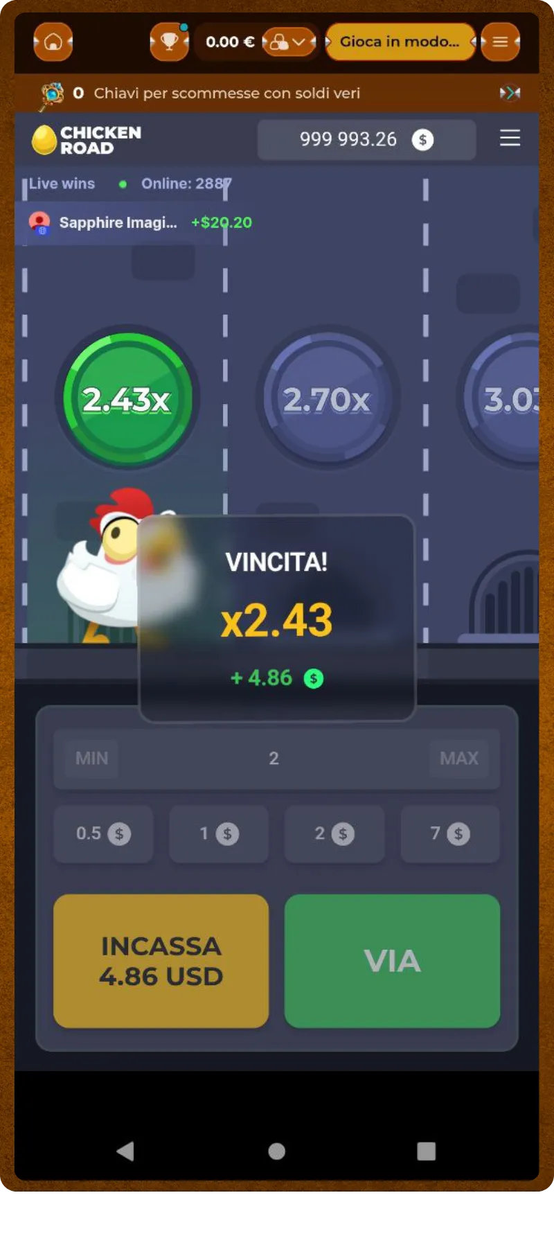 Gameplay Chicken Road
